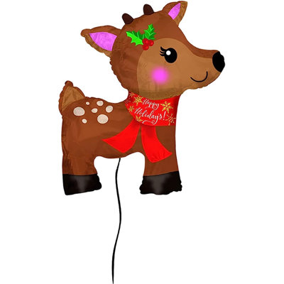 The Holiday AisleÂ® Christmas Reindeer 38 Inch Mylar-foil Balloon Pkg/1 -  5CF5BAD098034C3EB1265768F7B617F5