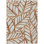 3' X 5' Orange Beige And Copper Floral Washable Indoor Outdoor Area Rug