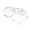 Bureau à 3 tiroirs brun noyer + blanc massif + bois manufacturé-2097471511-2097471496