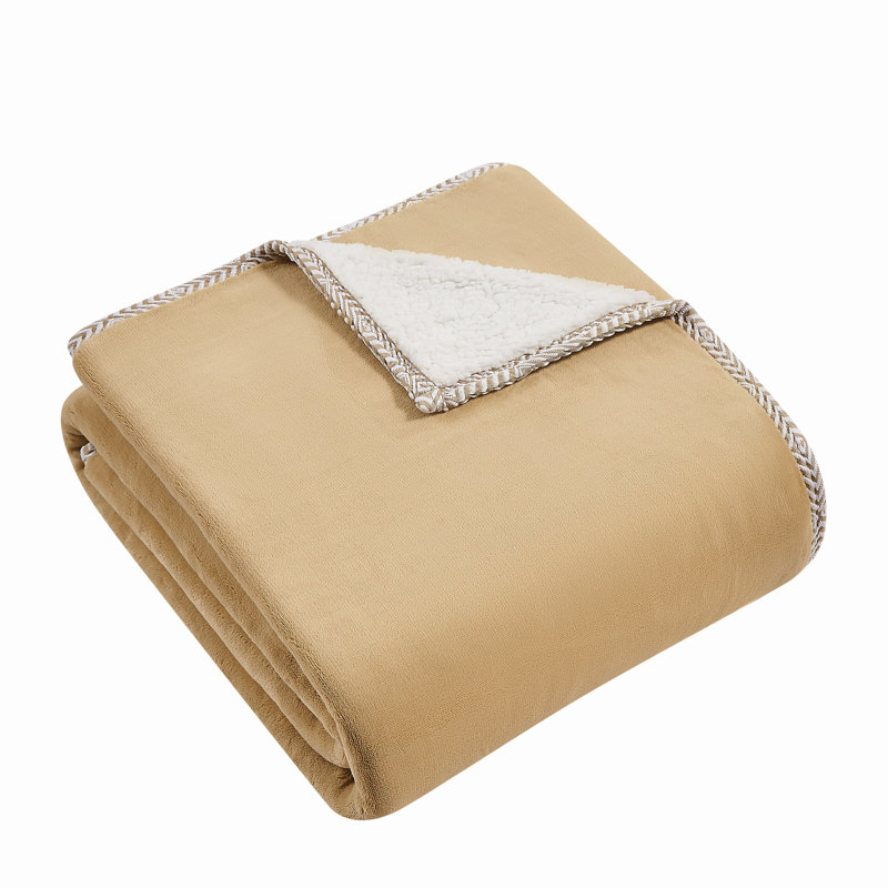 Brooklyn Loom Super Soft Braided Throw Blanket, Ivory