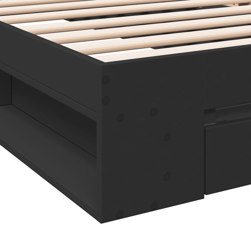 Obyrne Bed, Black, 90 x 190cm