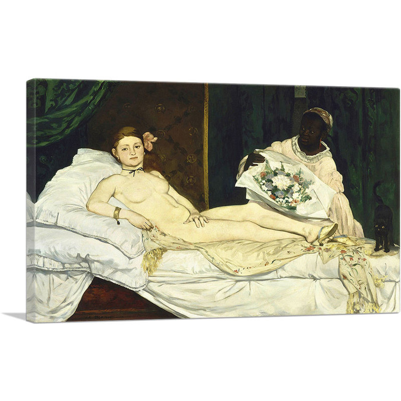 «Olympia 1863» par Edward Manet, reproduction d'art sur toile tendue, H 26 po x l 40 po x P 0,75 po