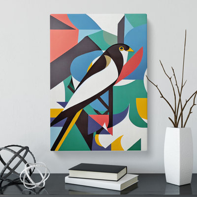 Magpie Bird Abstract Vol.1 - Wrapped Canvas