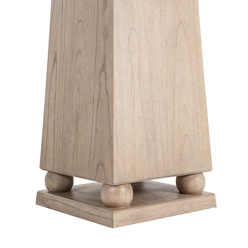 Chess Solid Wood Pedestal End Table