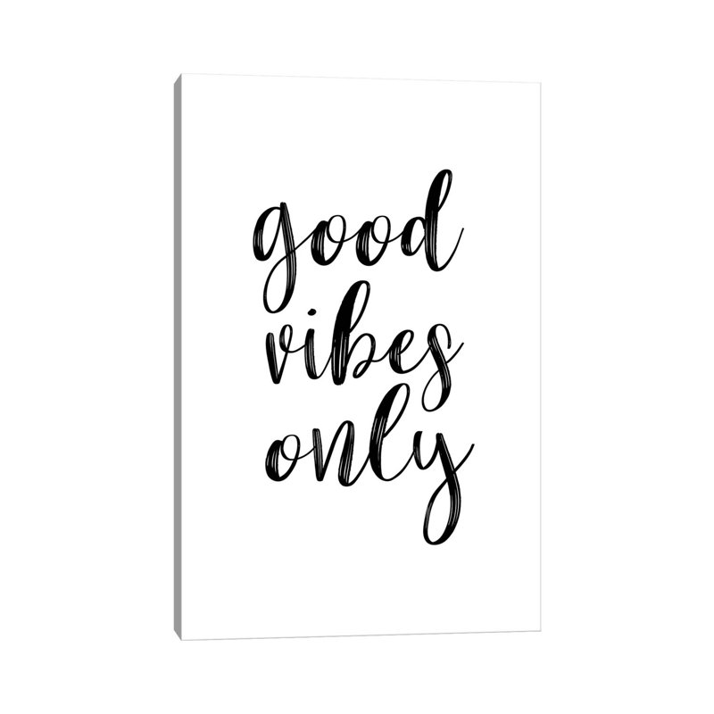Good Vibes by - Wrapped Canvas Typography, 20.32 cm H x 30.48 cm W