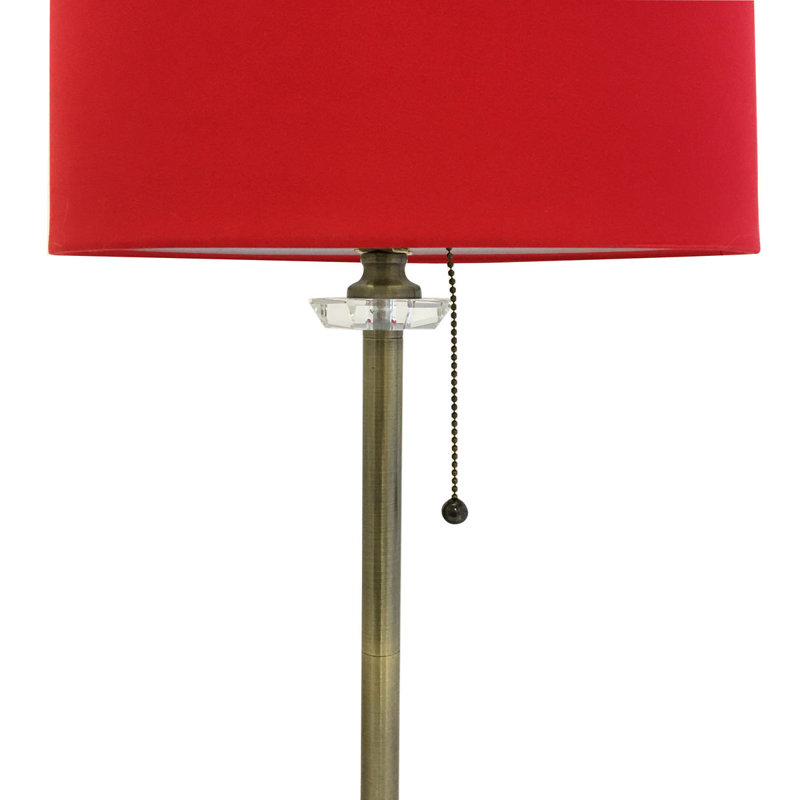 Table Lamp, Antique Brass/Orange
