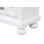 Commode élégante en bois à finition blanche avec tiroirs pleine extension et joints en queue d'aronde pour des solutions de rangement modernes