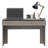 Oslo Computer Desk with Two Drawers and Storage for Home Office – Light Gray-974861365