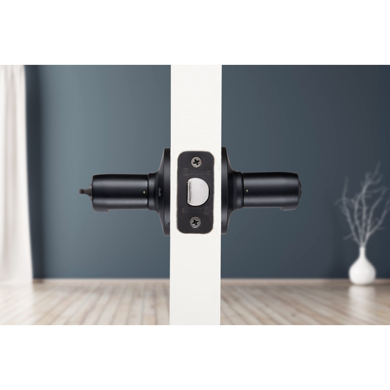 Brinks Raleigh Transitional Privacy Wave Lever, Matte Black