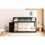 lit superposé simple de couleur unie avec options de rangement pratiques pour une chambre à 4 tiroirs et 3 tablettes-118036605-118036608