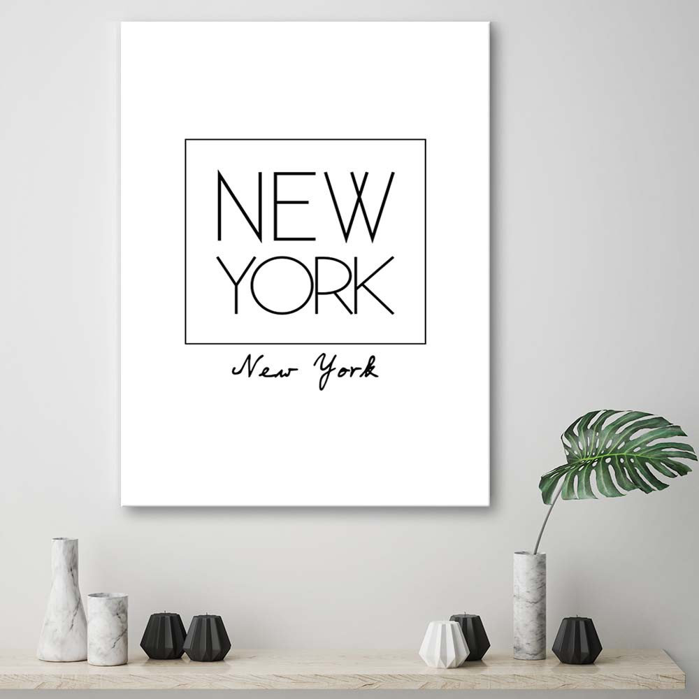 Leinwandbild New york city inschrift