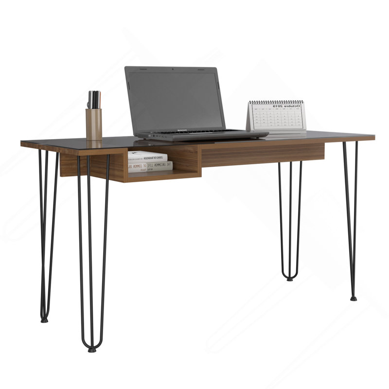 Bureau Rolo140, Bureau, acajou