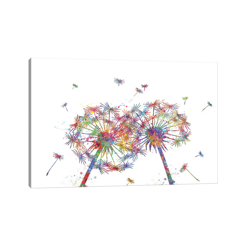 Pissenlit - impression sur toile tendue, H 18 po x l 26 po x P 1,5 po