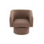 Fauteuil d'appoint pivotant en tissu classique avec coussin rembourré pour un salon confortable et élégant-1651640447