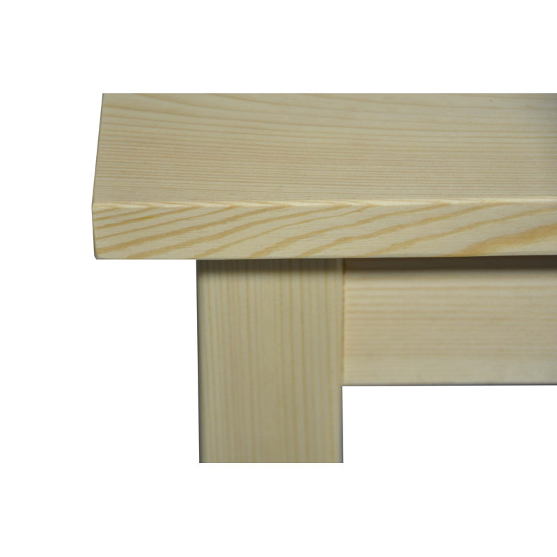 Brianne Pine Solid Wood Dining Table, 110cm H x 70cm W x 80cm L, Pine