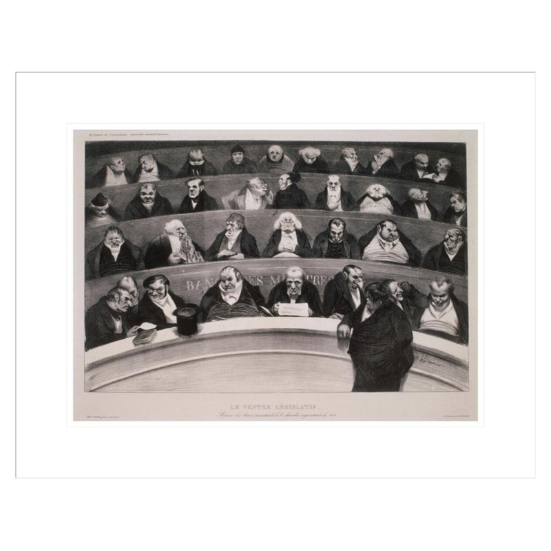 «Le Ventre Legislatif» par Honoré Daumier, impression giclée sur cadre, H 17,26 po x l 21,75 po