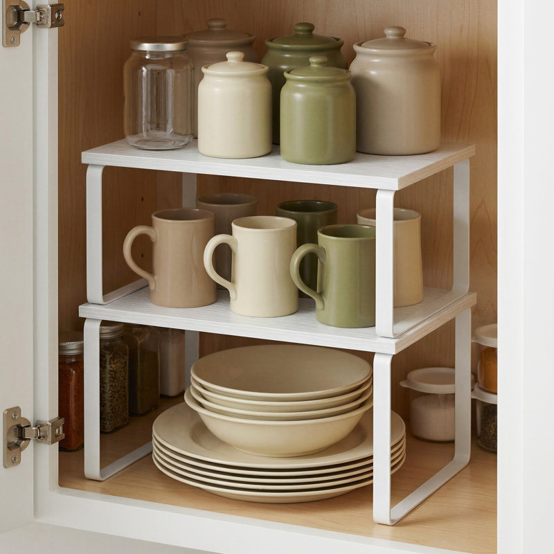 Étagère de rangement pour armoire, L 11,7 po, Blanc nuage / blanc neige