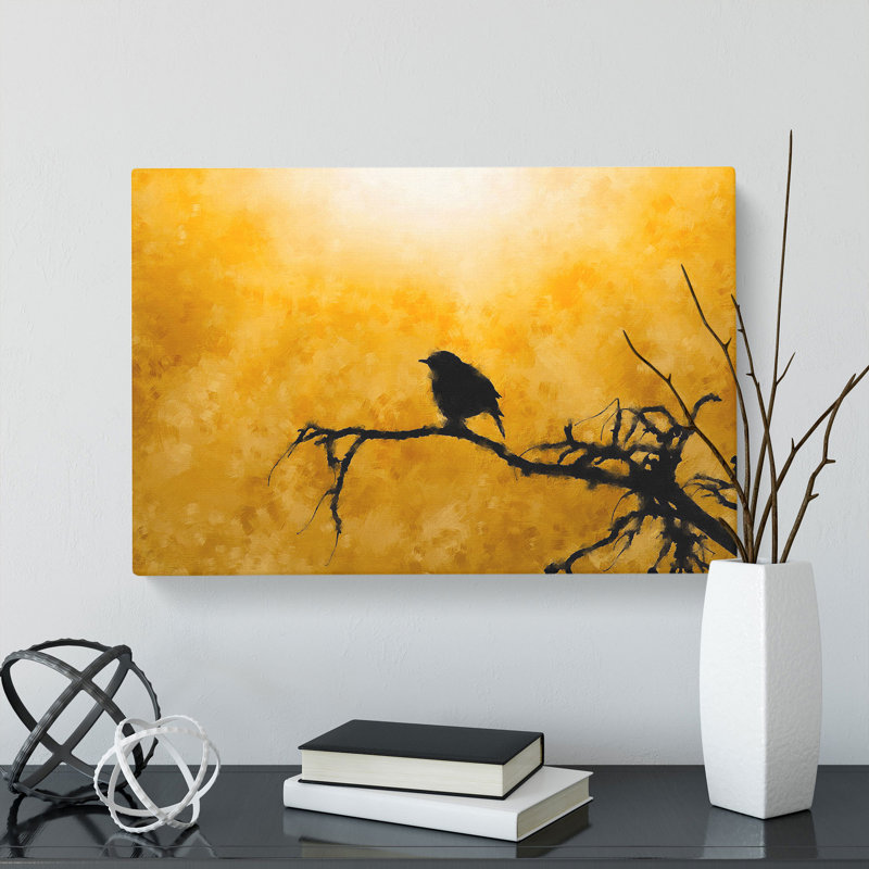 Bird At Sunset - Wrapped Canvas, 50cm H x 76cm W x 3cm D