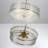 4-Light Modern Ribbed Glass Drum Pendant