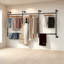 Portemanteau mural 82,68 po, portemanteaux industriel à fixation murale, barre à vêtements en fer détachable robuste, gain de place, tringle à vêtements polyvalente pour la chambre à coucher, salle de lavage