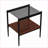 Gray Tempered Glass Coffee Table with Iron Legs, Easy-Clean, 110lbs Capacity &amp; Storage-760196450-760196449