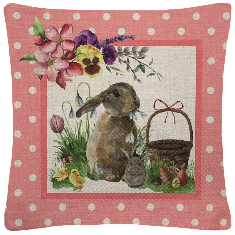  Easter Bunny Throw Pillow