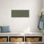 Tableau mural en tissu encadré, 17 x 41 cm, motif bois flotté olive.-52384973