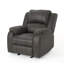 Fauteuil inclinable manuel en tissu de lin ardoise, dimensions 34,5 po x 39 po x 39 po