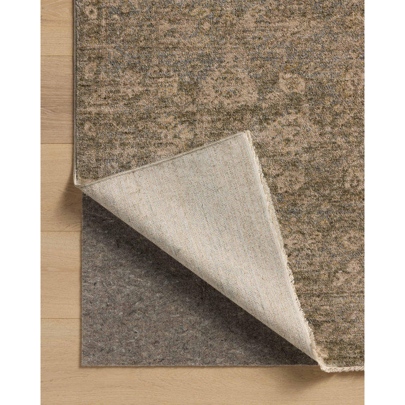 Junie Lagoon and Natural Square Synthetic Area Rug