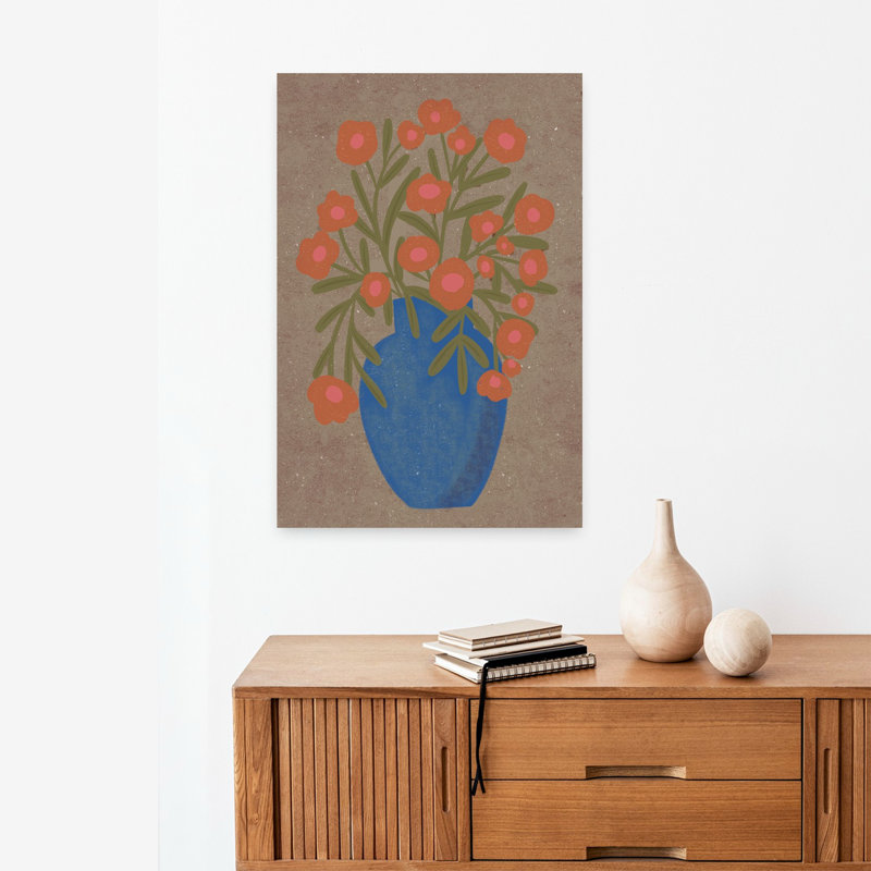 Rusty Blue Pot by Nikita Jariwala - Wrapped Canvas Print, 60.96 cm H x 40.64 cm W