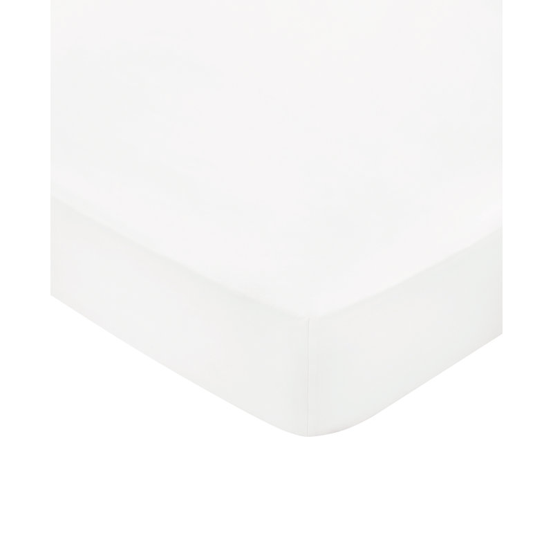 Bob Sateen Fitted Sheet, Single (3'), White