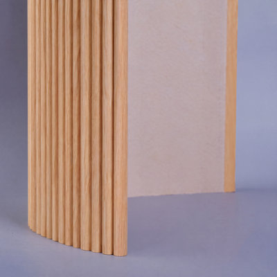 94.5" × 11.8" 3D Flexible Mini-Ridge Wall Panels, DIY Acoustic Wall Paneling, MDF Decorative Wall Paneling Oiled Oak (2 Pack/15.5 sq.ft)