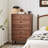 Brown Solid Wood Accent Cabinet