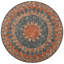 Mosaic Bistro Table Orange/Grey 60Cm Ceramic