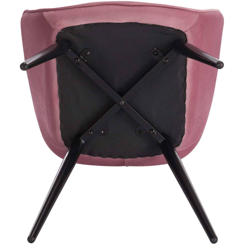 Bezu 48cm H Velvet Upholstered Armchair, Pink