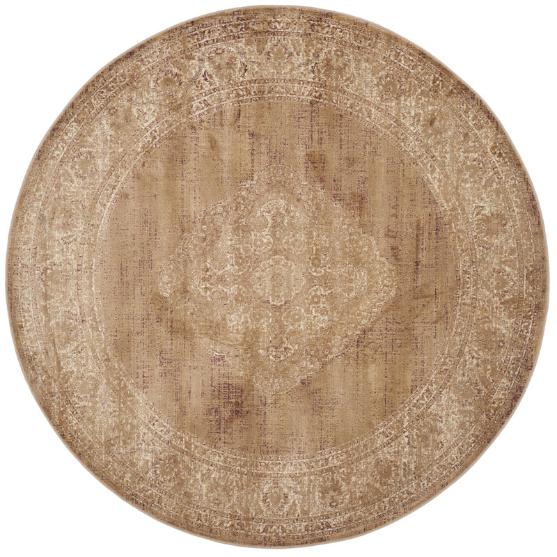 Tapis taupe Evanoff, Rond 6 pi