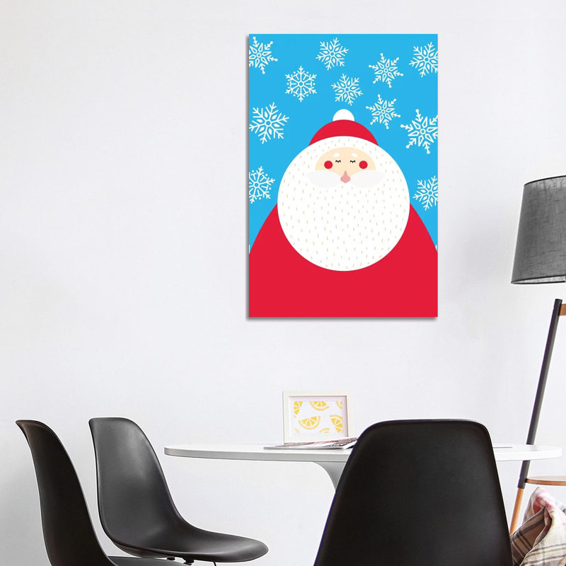Snowflake Santa Claus 1 Piece Wall Art on Canvas, 101.6cm H x 66.04cm W