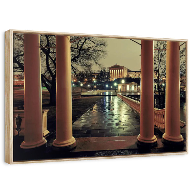 Philadelphia Art Museum, Cadre flottant en bois naturel, 19 po x 13 po