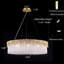 Luminaire suspendu 23,6 "/ 40" moderne en cristal doré-921777082