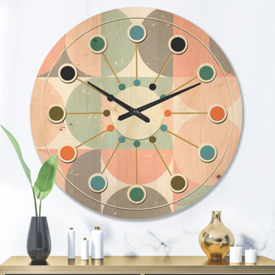 Horloge murale circulaire en bois II