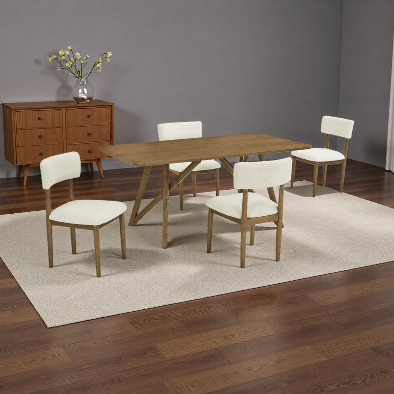 Ensemble de salle à manger 5 pièces, 5 pièces: table, 4 chaises