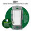 Gradateur / interrupteur à palette 150 W Lutron Diva White