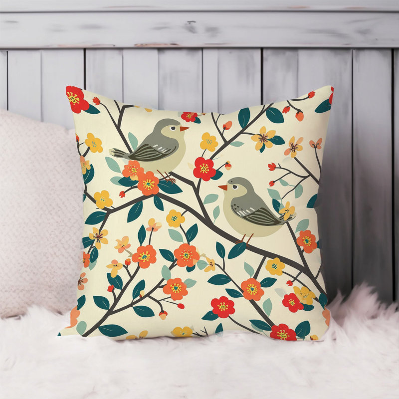 Animals Birds Pattern XI Cottage, 20"H x 20"W