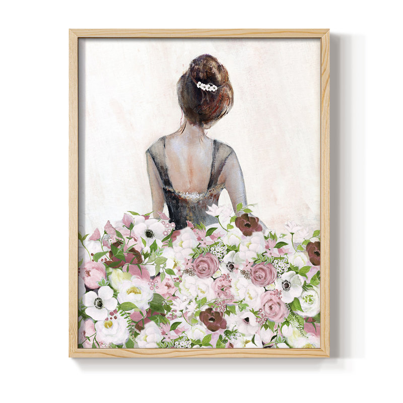 Beautiful Floral Contemplation I Framed Print - Solid Wood