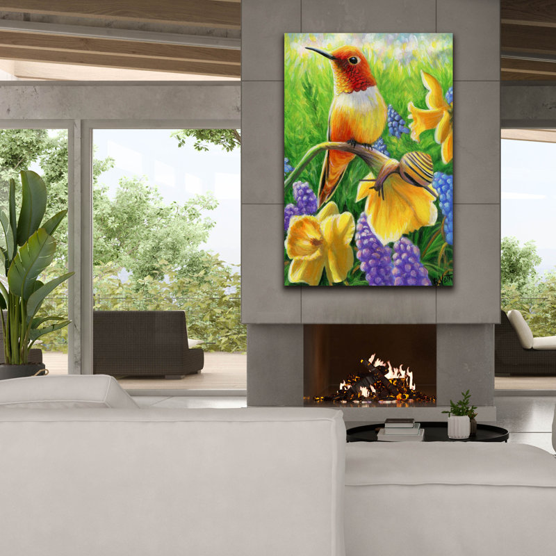 «Spring In The Garden9» par Bridget Voth, H 60 po x l 40 po x P 1,5 po