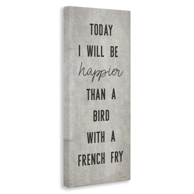 Oiseau avec une frite, toile par Lux + Me Designs
