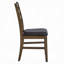 Ensemble de 2 chaises d'appoint de salle à manger Dexy, similicuir brun noyer