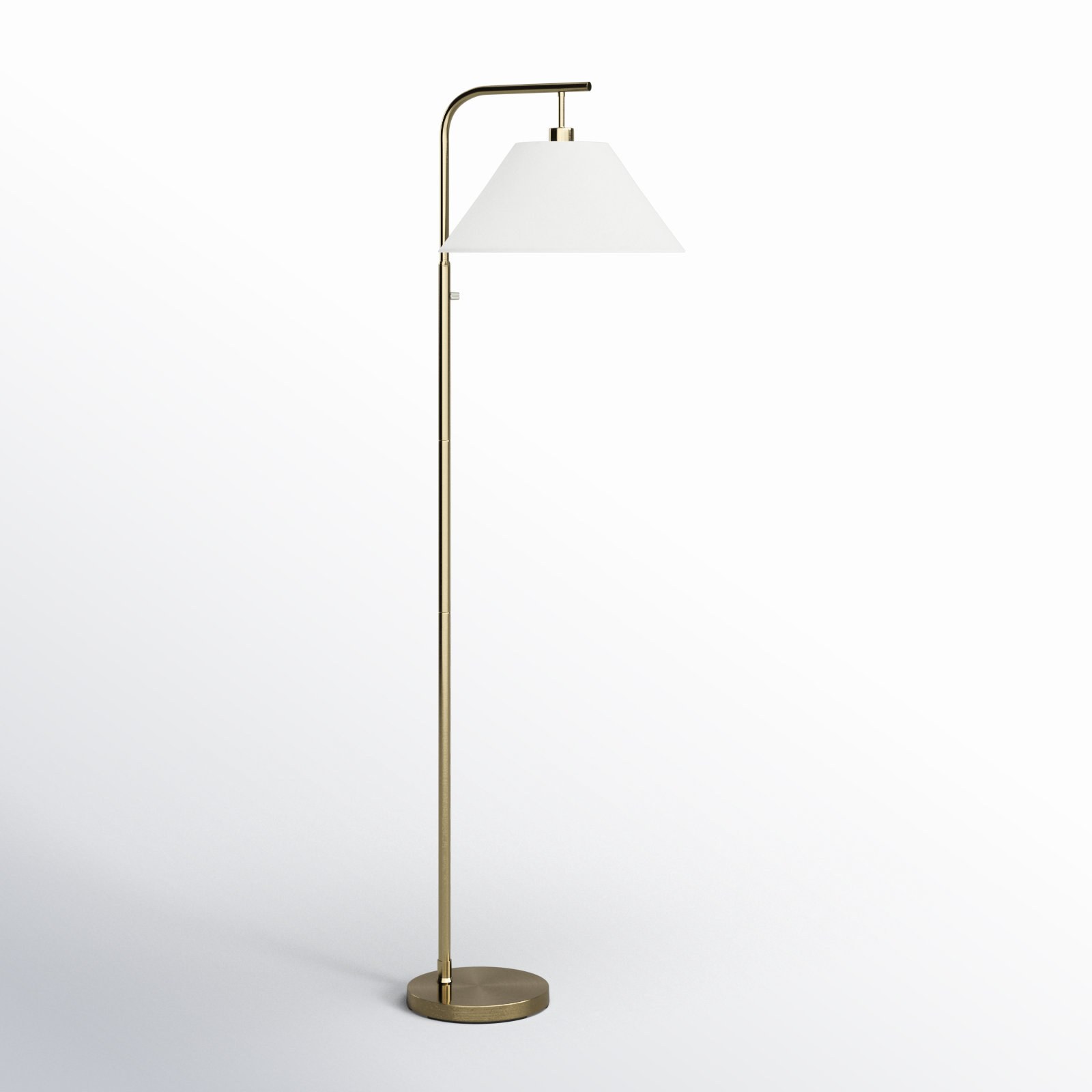 Westwick 58'' Floor Lamp, Antique Brass, White