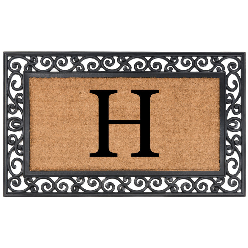Tapis de porte d'extérieur antidérapant 36 po x 24 po Arijit, H