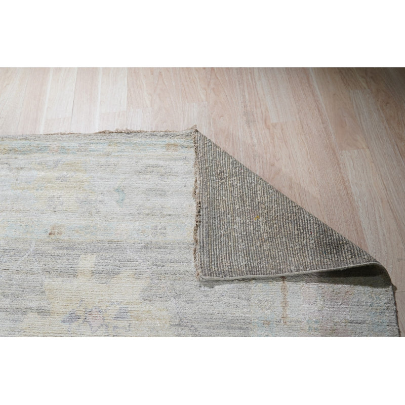 Ivory Hand-Knotted Silk Faded Elegance Classic Traditional Modern Contemporary Carpet Rug, 10' x 14'